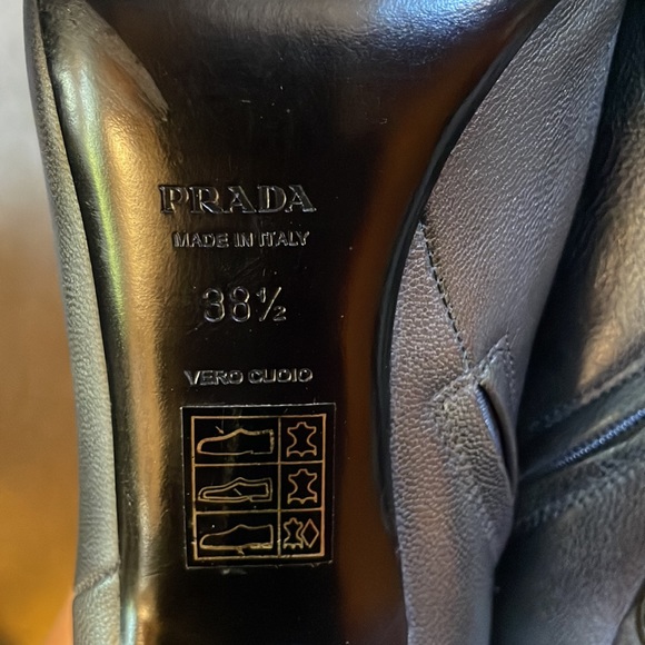 Pewter PRADA Booties VGUC sz 38.5 Gray Charcoal - Picture 8 of 8